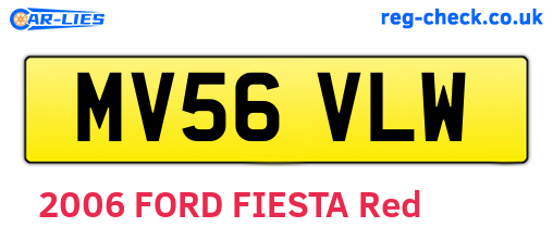 MV56VLW are the vehicle registration plates.