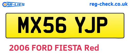 MX56YJP are the vehicle registration plates.