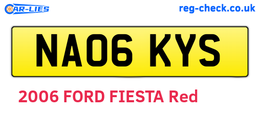 NA06KYS are the vehicle registration plates.