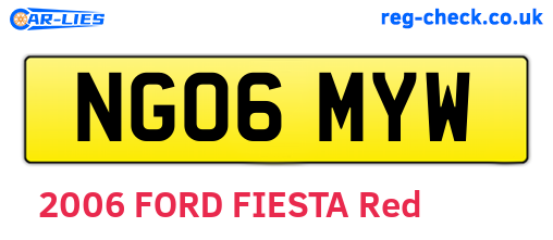 NG06MYW are the vehicle registration plates.