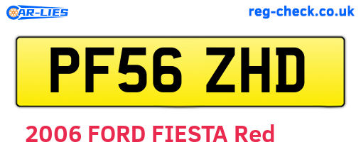 PF56ZHD are the vehicle registration plates.