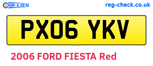 PX06YKV are the vehicle registration plates.