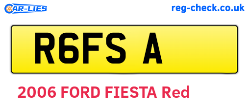 R6FSA are the vehicle registration plates.