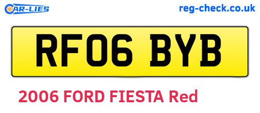 RF06BYB are the vehicle registration plates.