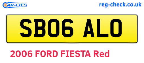 SB06ALO are the vehicle registration plates.
