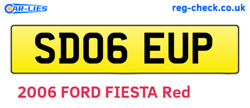 SD06EUP are the vehicle registration plates.