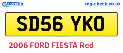 SD56YKO are the vehicle registration plates.