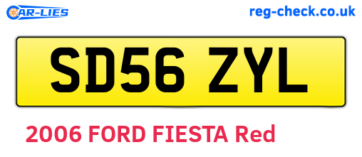 SD56ZYL are the vehicle registration plates.