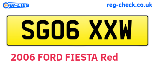 SG06XXW are the vehicle registration plates.