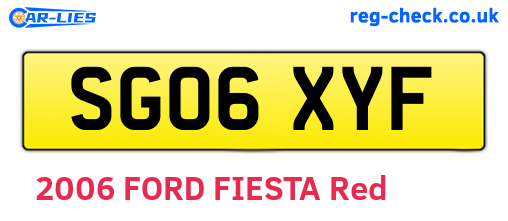 SG06XYF are the vehicle registration plates.