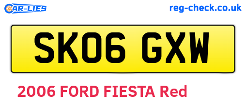 SK06GXW are the vehicle registration plates.