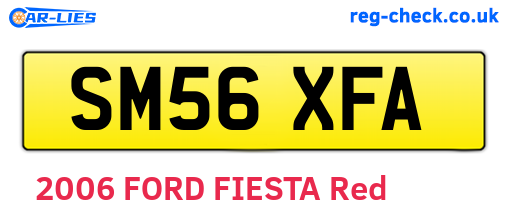 SM56XFA are the vehicle registration plates.