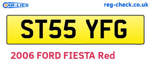 ST55YFG are the vehicle registration plates.