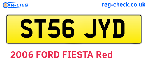 ST56JYD are the vehicle registration plates.