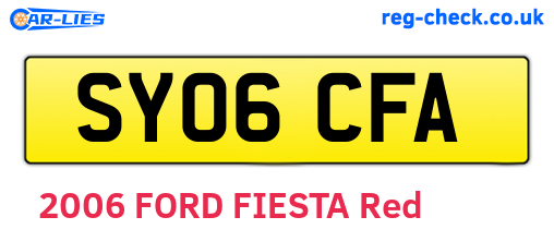 SY06CFA are the vehicle registration plates.