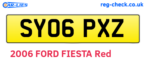 SY06PXZ are the vehicle registration plates.