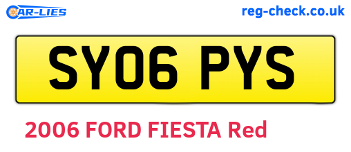 SY06PYS are the vehicle registration plates.