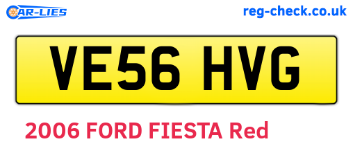 VE56HVG are the vehicle registration plates.