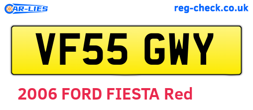 VF55GWY are the vehicle registration plates.
