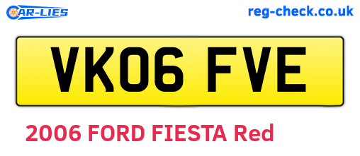 VK06FVE are the vehicle registration plates.