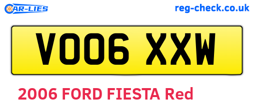 VO06XXW are the vehicle registration plates.