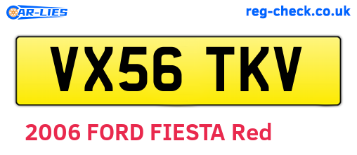 VX56TKV are the vehicle registration plates.