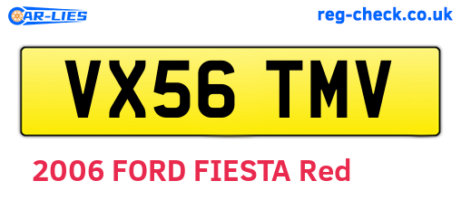 VX56TMV are the vehicle registration plates.