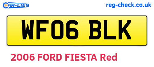WF06BLK are the vehicle registration plates.