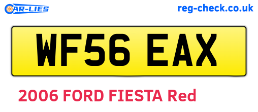 WF56EAX are the vehicle registration plates.
