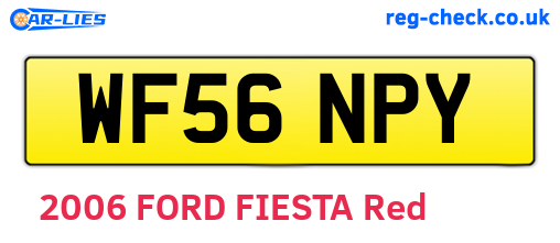 WF56NPY are the vehicle registration plates.