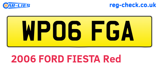 WP06FGA are the vehicle registration plates.