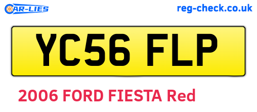 YC56FLP are the vehicle registration plates.