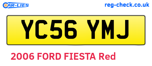 YC56YMJ are the vehicle registration plates.