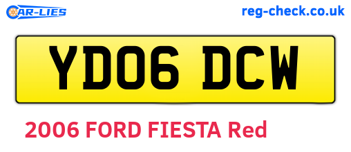 YD06DCW are the vehicle registration plates.