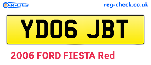 YD06JBT are the vehicle registration plates.