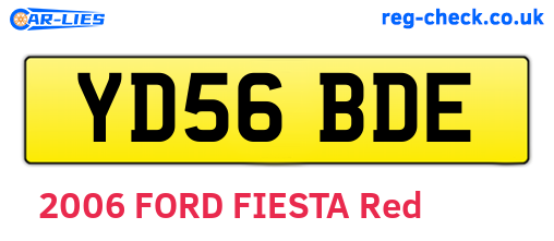 YD56BDE are the vehicle registration plates.