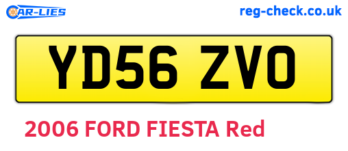 YD56ZVO are the vehicle registration plates.