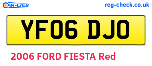 YF06DJO are the vehicle registration plates.