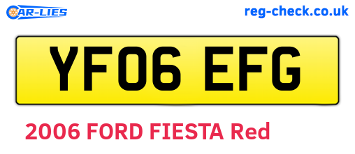 YF06EFG are the vehicle registration plates.