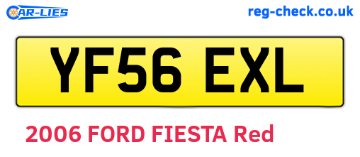 YF56EXL are the vehicle registration plates.