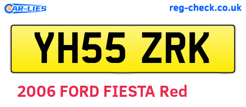 YH55ZRK are the vehicle registration plates.