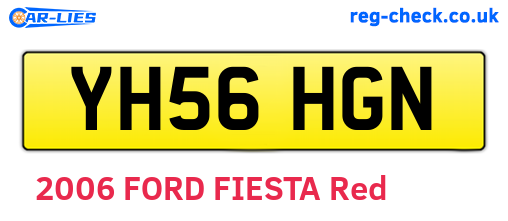 YH56HGN are the vehicle registration plates.