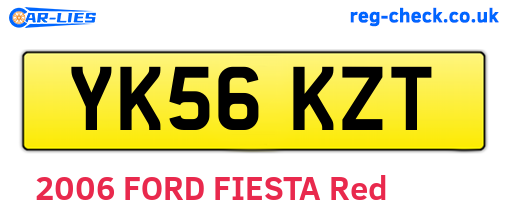 YK56KZT are the vehicle registration plates.