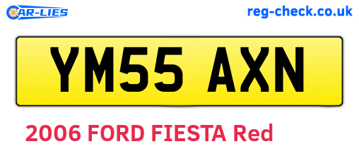 YM55AXN are the vehicle registration plates.