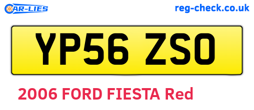 YP56ZSO are the vehicle registration plates.