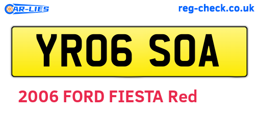 YR06SOA are the vehicle registration plates.