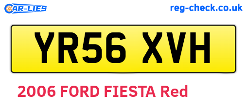 YR56XVH are the vehicle registration plates.