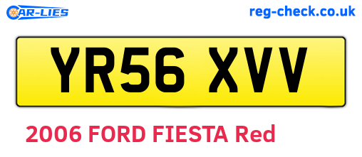 YR56XVV are the vehicle registration plates.