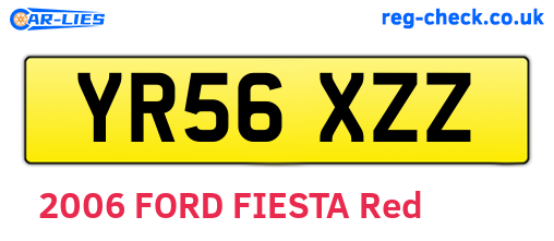 YR56XZZ are the vehicle registration plates.