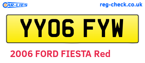 YY06FYW are the vehicle registration plates.